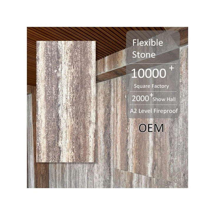 Linear Travertine - Flexible Stone Cladding Solution