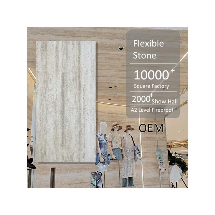 Linear Travertine - Flexible Stone Cladding Solution